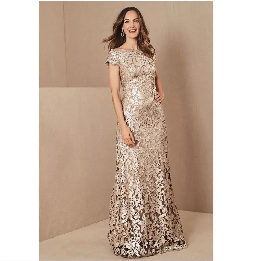 BHLDN Tadashi Shoji Odette Sequin Dress/ size 12